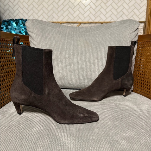 REFORMATION Roberta Ankle Boot in Boss Suede - Picture 9 of 11